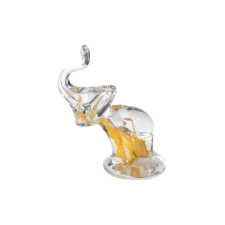 Clear glass figurines with...