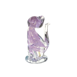 Clear glass figurines with...