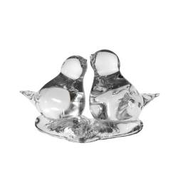 Clear glass figurines - A...