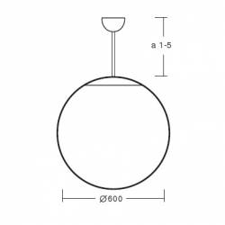 Lampa ADRIA 5 opalowa matowa - śr. 600 mm